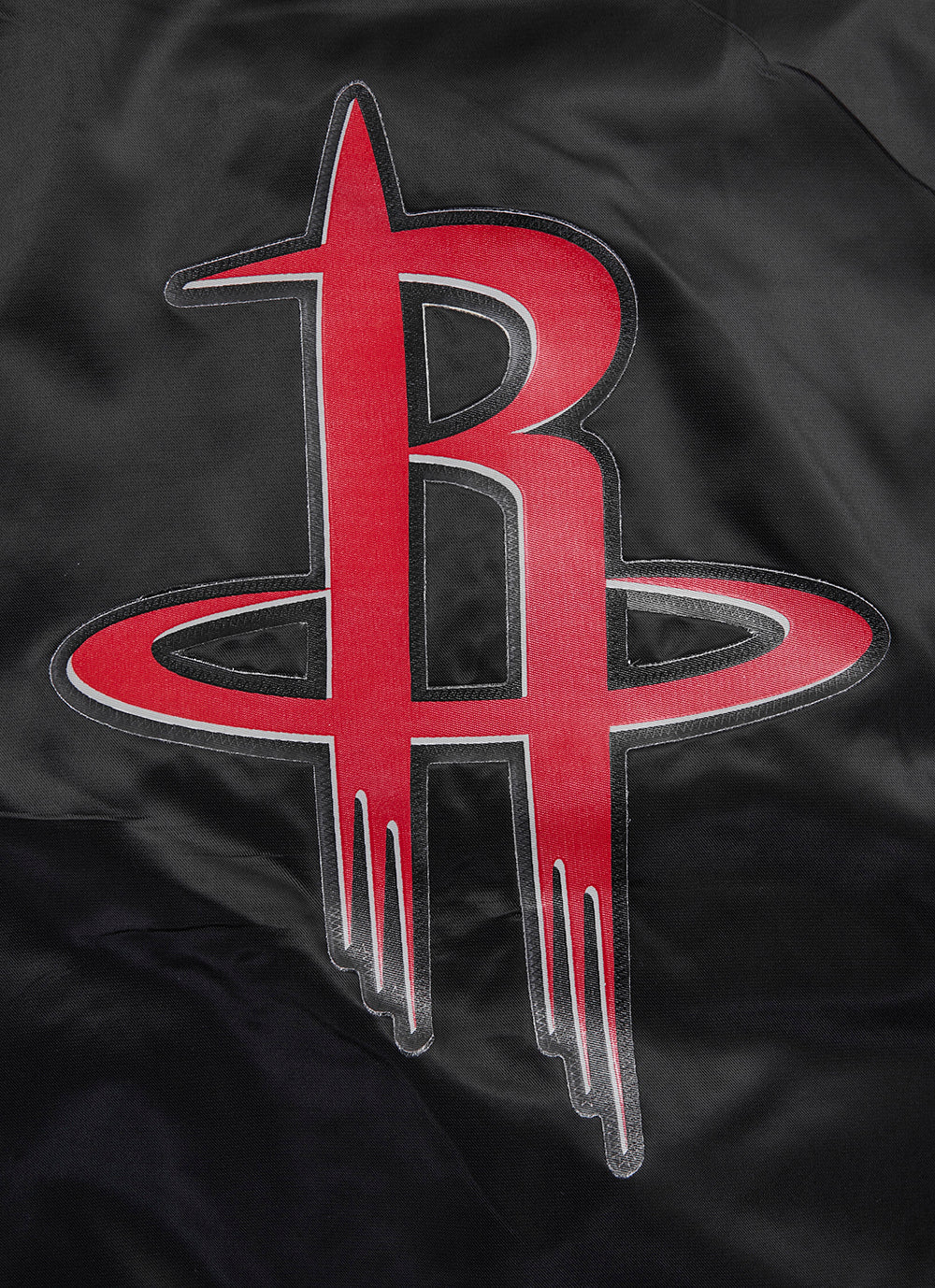NBA HOUSTON ROCKETS CLASSIC WOMEN'S SATIN JACKET (BLACK) - Image 8
