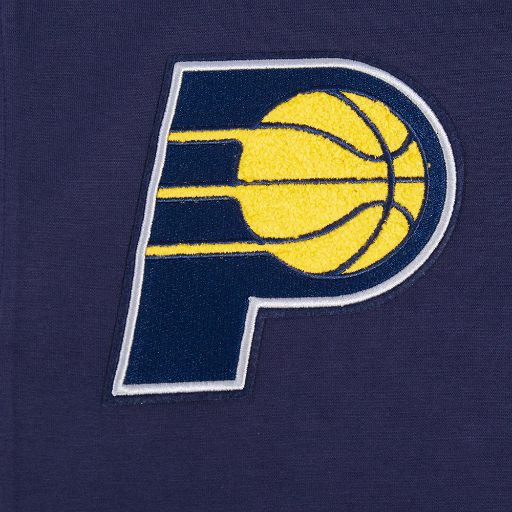 NBA INDIANA PACERS CLASSIC CHENILLE MEN'S DK FULL ZIP PULLOVER HOODIE (MIDNIGHT NAVY) - Image 7