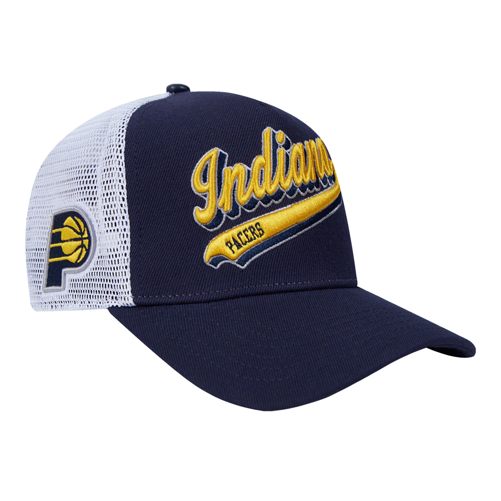 NBA INDIANA PACERS SCRIPT TAIL TRUCKER HAT (MIDNIGHT NAVY) - Image 3