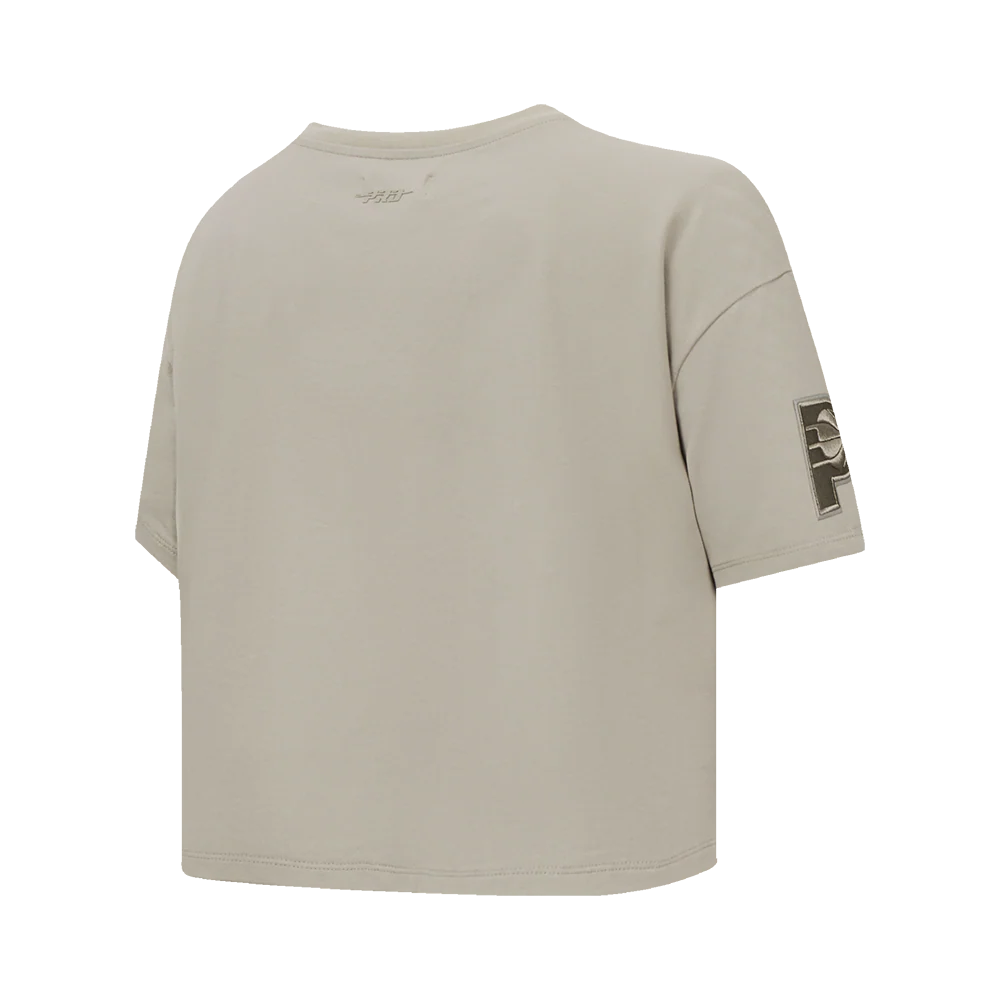 NBA INDIANA PACERS NEUTRAL SINGLE JERSEY BOXY TEE (TAUPE) - Image 4
