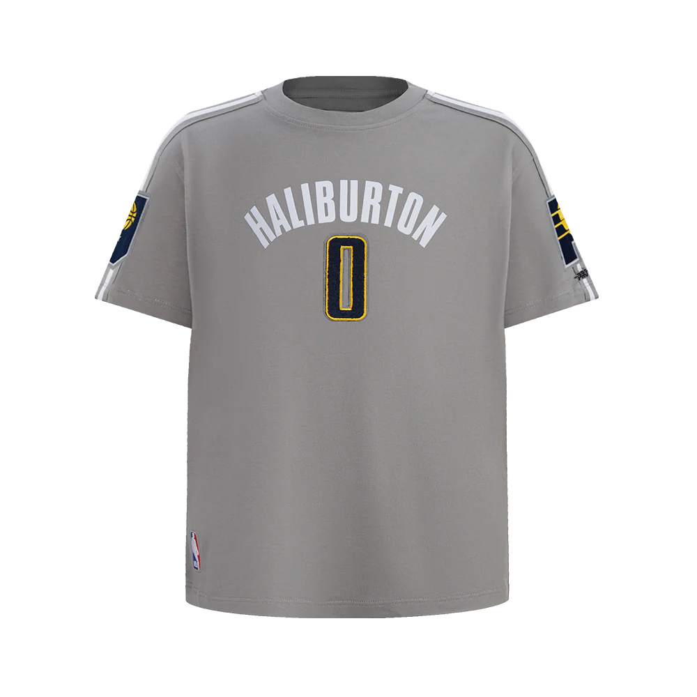 NBA INDIANA PACERS TYRESE HALIBURTON #0 CLASSIC PNN BIG BOY'S SS TAPING (GRAY)