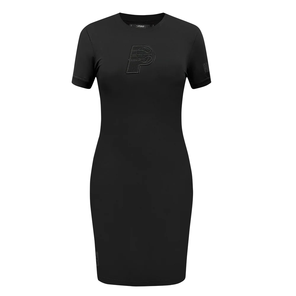 NBA INDIANA PACERS TRIPLE BLACK WOMEN'S BODY CON DRESS (TRIPLE BLACK)