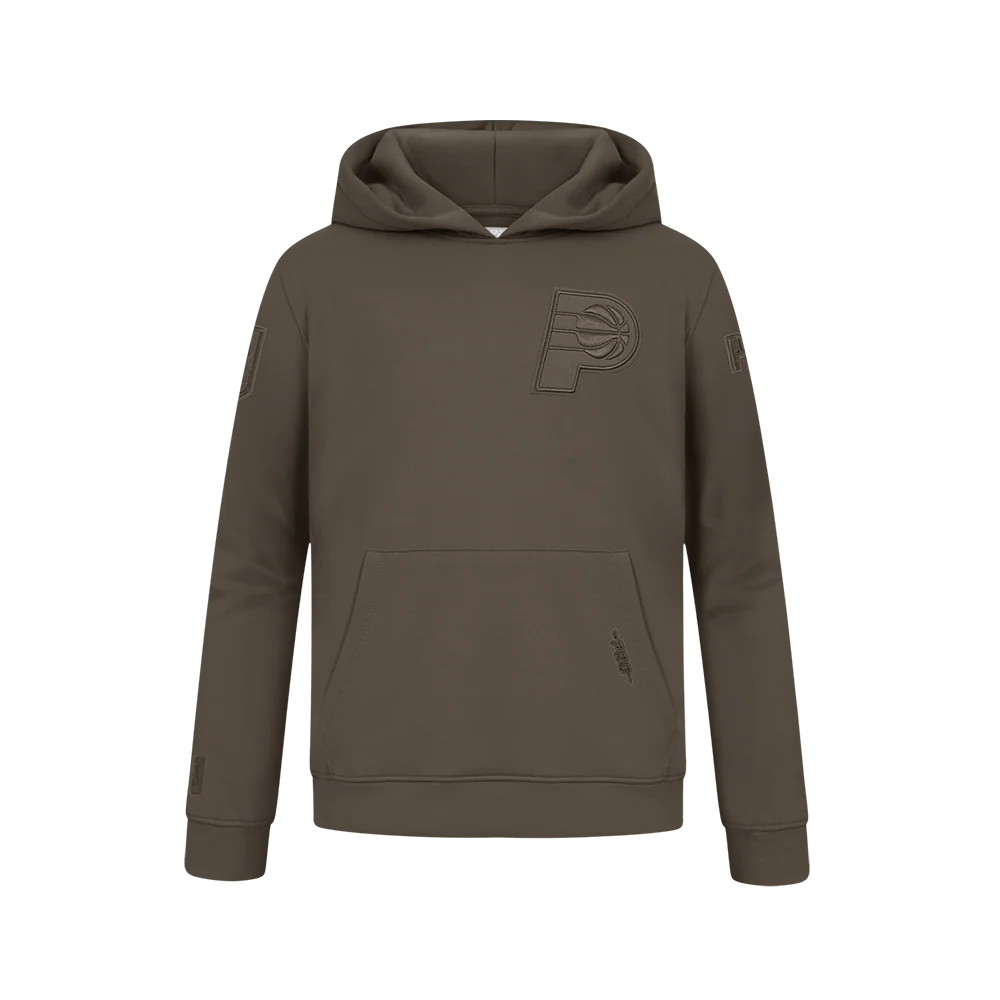 NBA INDIANA PACERS NEUTRAL BIG BOYS FLC PO HOODIE (DARK TAUPE)