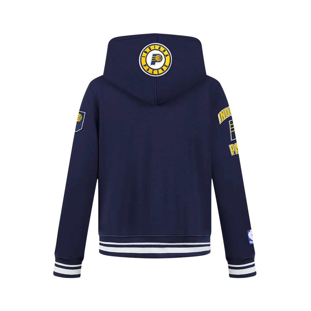NBA INDIANA PACERS RETRO CLASSIC BIG BOYS RIB FLEECE PULLOVER HOODIE (MIDNIGHT NAVY) - Image 3