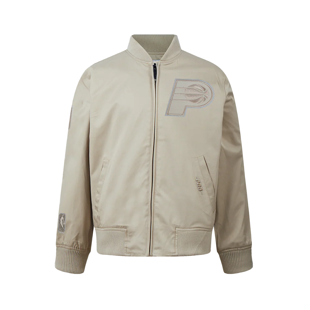 NBA INDIANA PACERS NEUTRAL BIG BOYS TWILL JACKET (TAUPE)