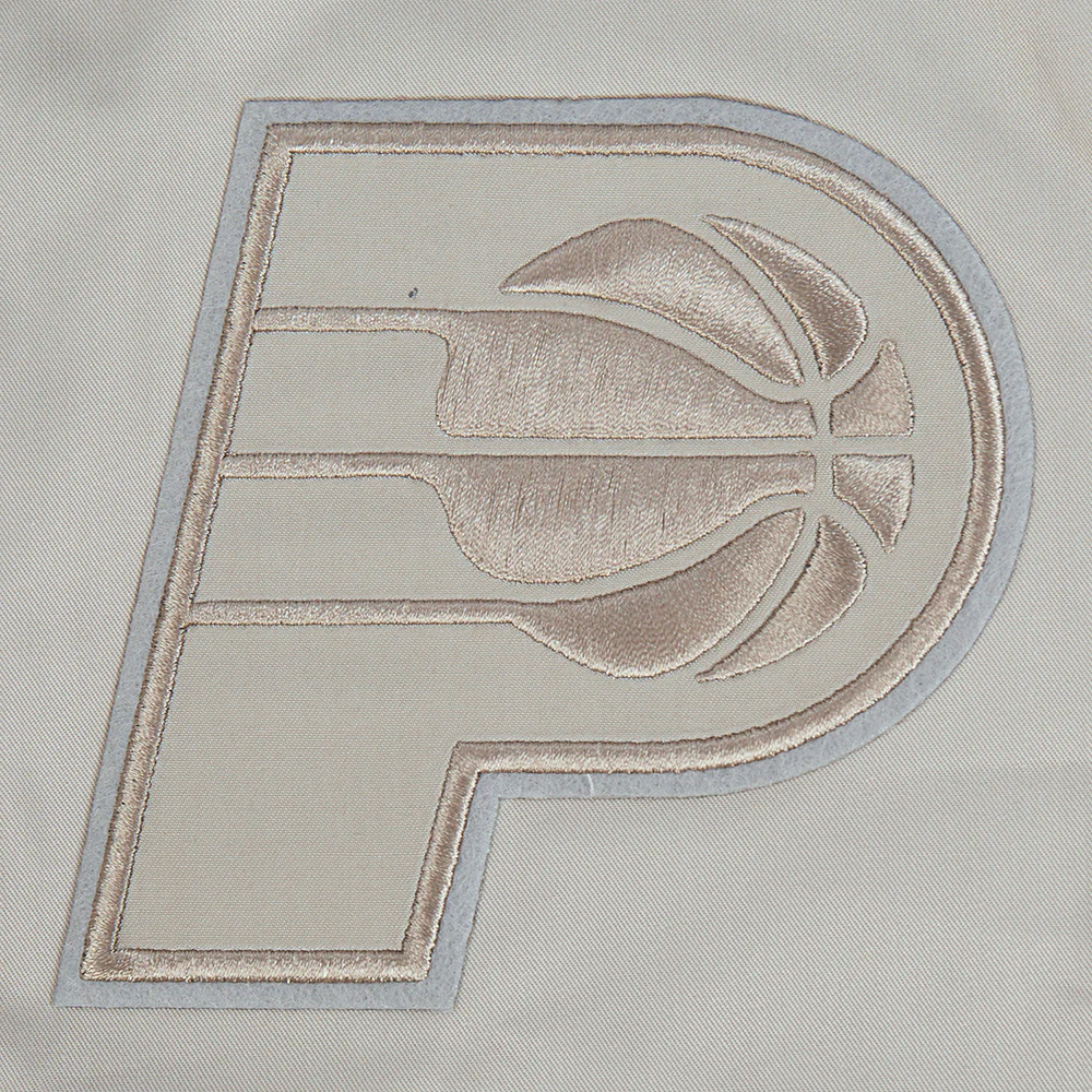 NBA INDIANA PACERS NEUTRAL BIG BOYS TWILL JACKET (TAUPE) - Image 6