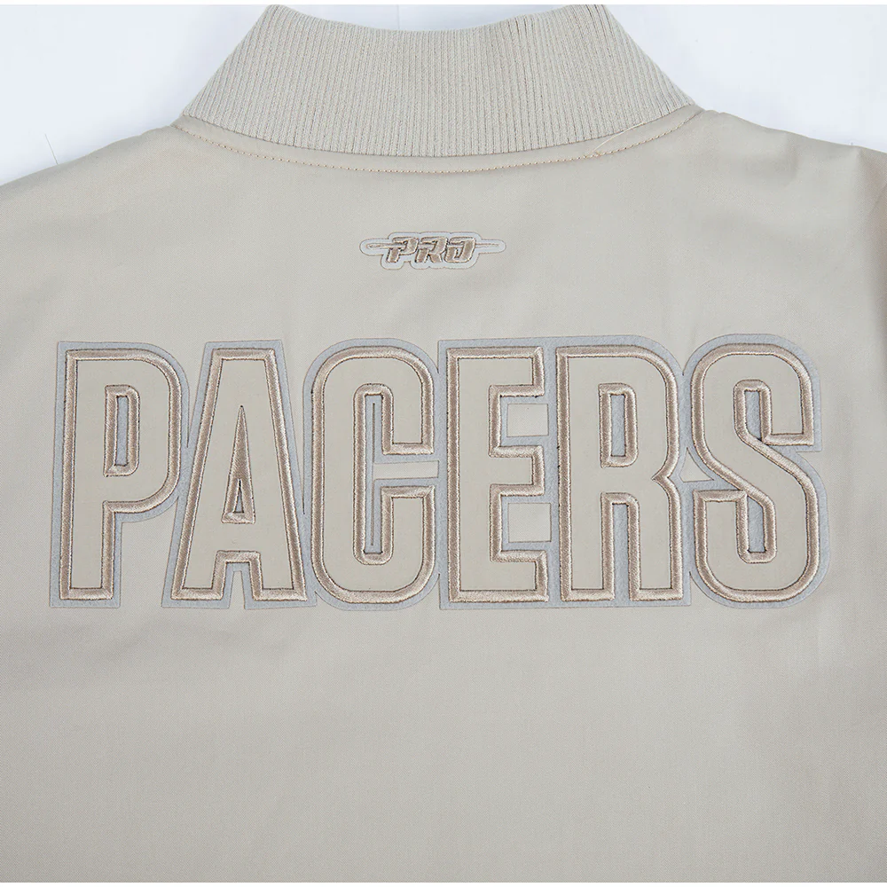 NBA INDIANA PACERS NEUTRAL BIG BOYS TWILL JACKET (TAUPE) - Image 8