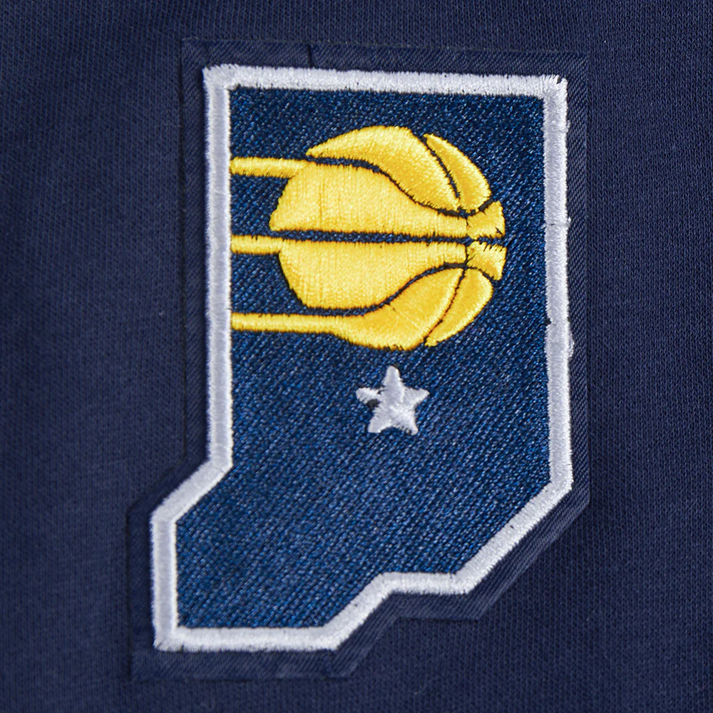 NBA INDIANA PACERS RETRO CLASSIC BIG GIRLS RIB FLEECE CREWNECK (MIDNIGHT NAVY) - Image 6