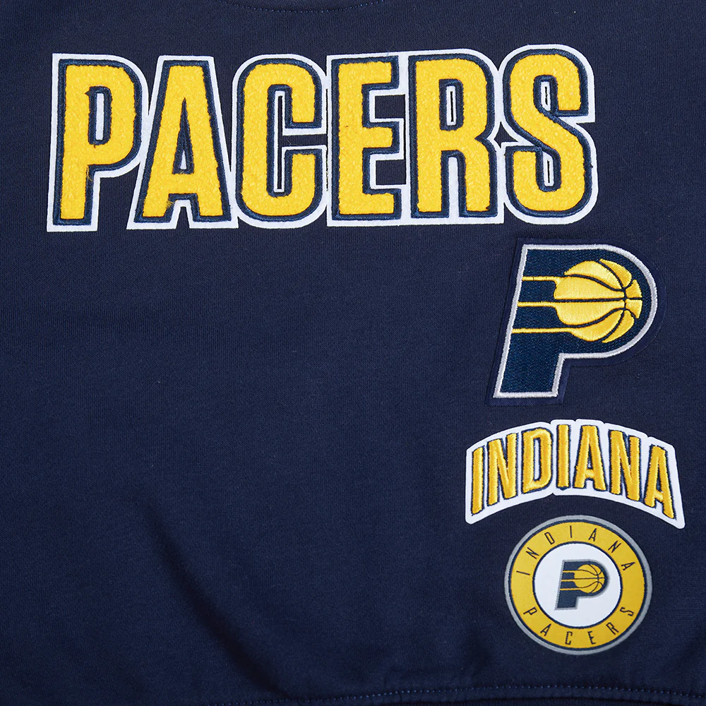 NBA INDIANA PACERS RETRO CLASSIC BIG GIRLS RIB FLEECE CREWNECK (MIDNIGHT NAVY) - Image 7