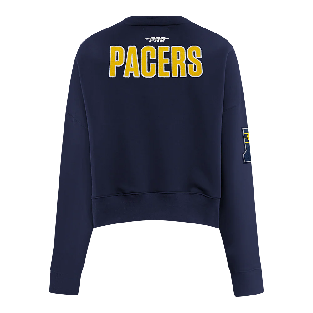 NBA INDIANA PACERS TYRESE HALIBURTON #0 CLASSIC PNN WOMEN'S FLC CREWNE (MIDNIGHT NAVY) - Image 3