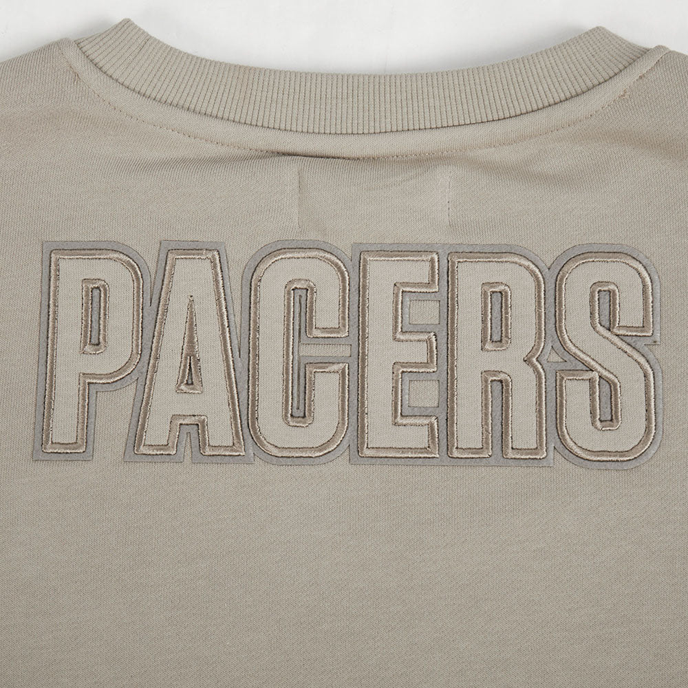 NBA INDIANA PACERS NEUTRAL WOMEN'S FLC CREWNECK (TAUPE) - Image 7