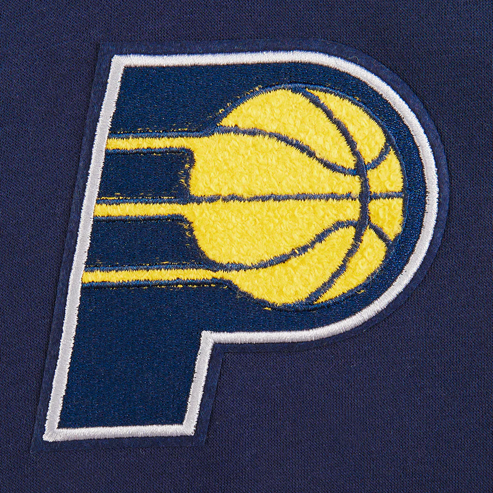 NBA INDIANA PACERS RETRO CLASSIC LITTLE BOYS RIB FLEECE PULLOVER HOODIE (MIDNIGHT NAVY) - Image 7