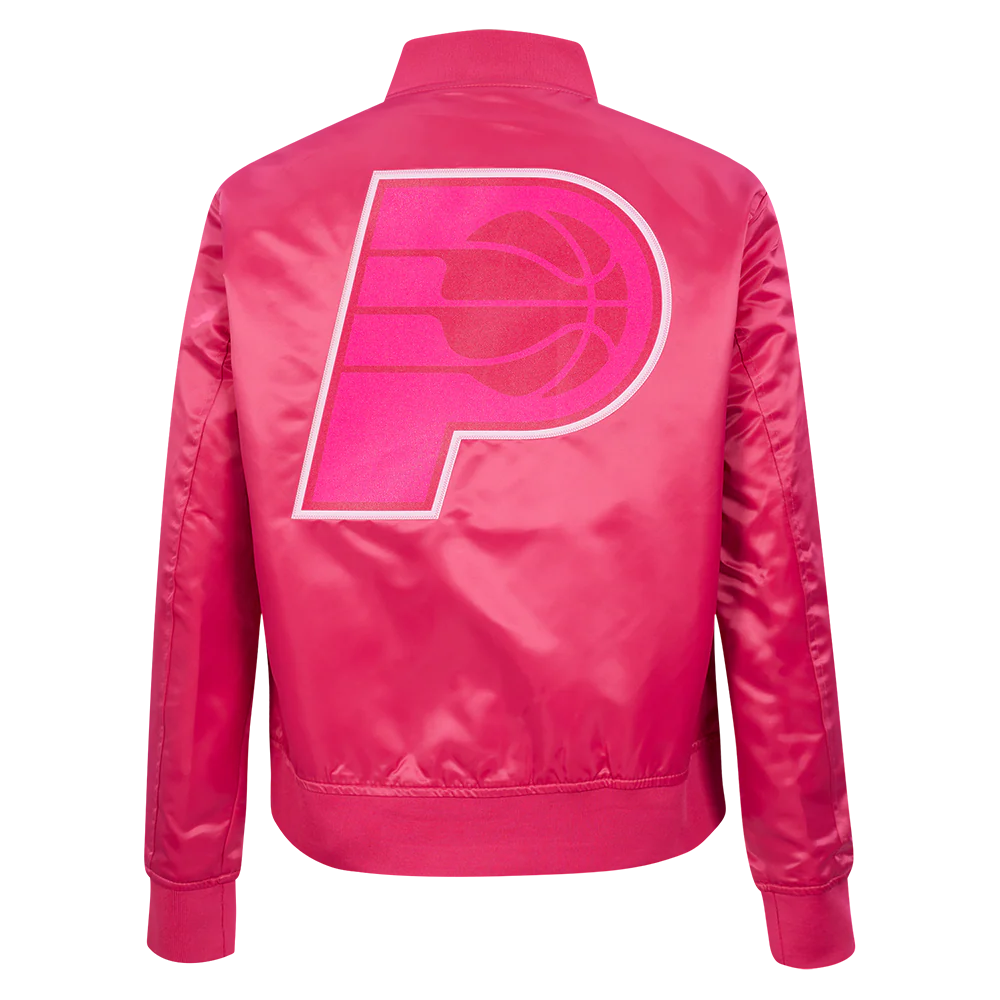 INDIANA PACERS TRIPLE PINK WOMEN'S SATIN JACKET (BEETROOT PURPLE) - Image 3