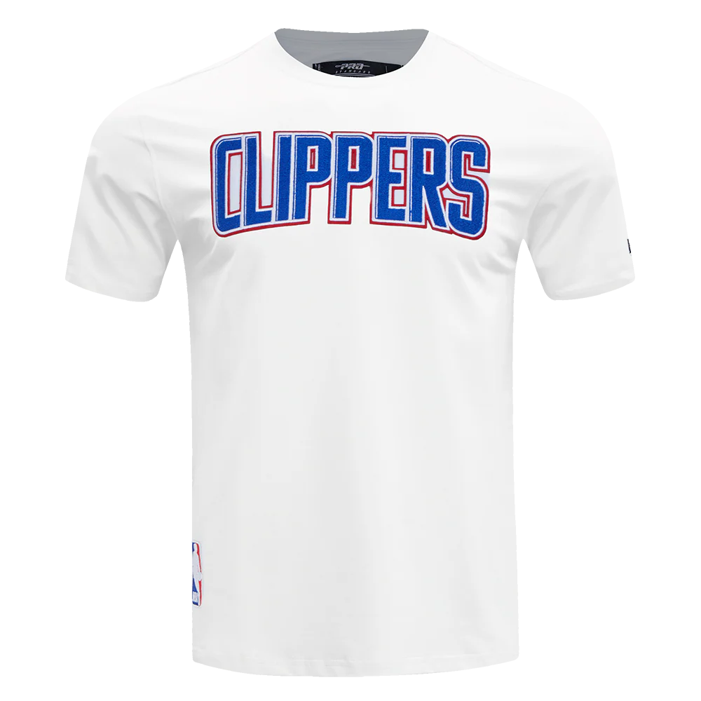 NBA LOS ANGELES CLIPPERS CLASSIC CHENILLE MEN'S TEE (WHITE) - Image 3