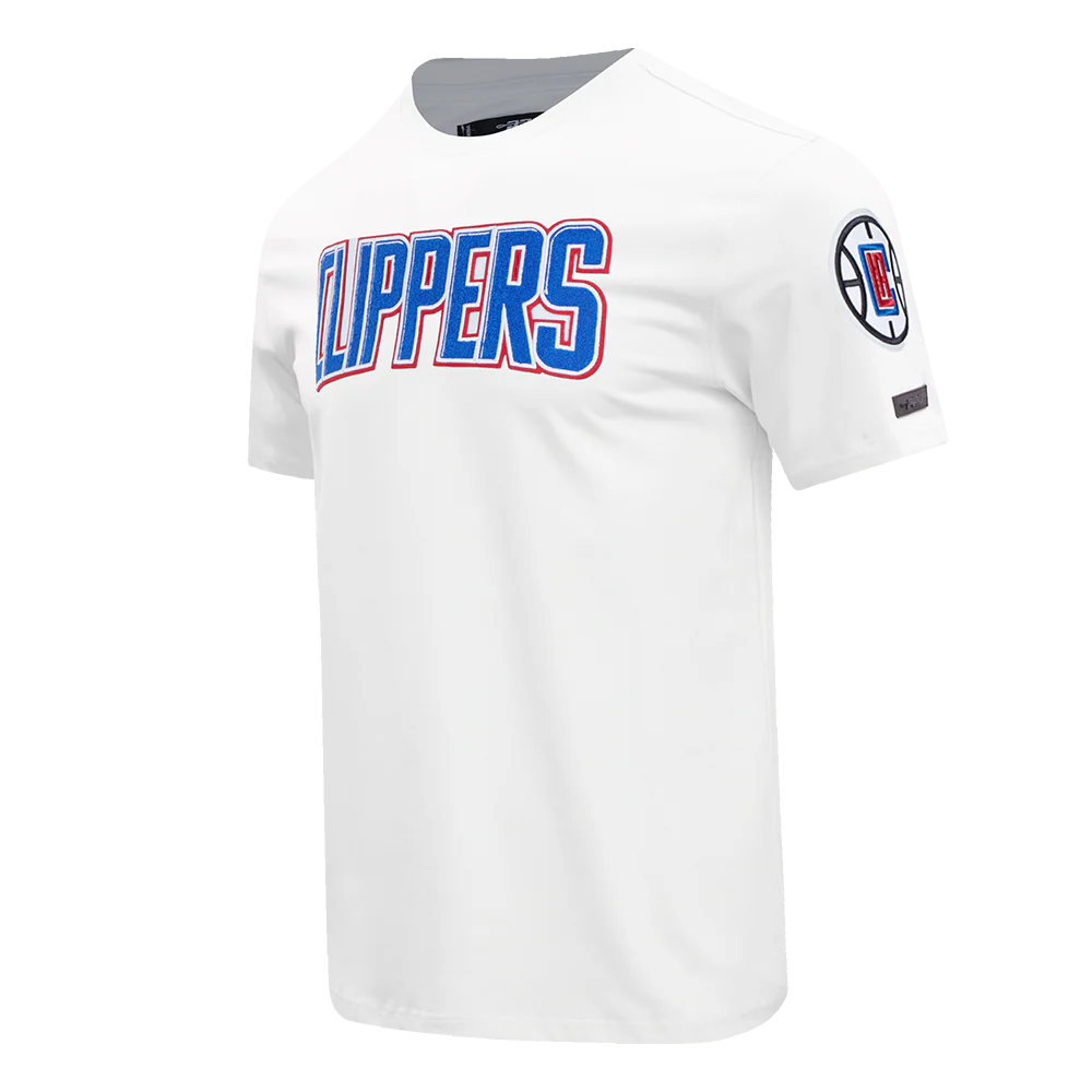 NBA LOS ANGELES CLIPPERS CLASSIC CHENILLE MEN'S TEE (WHITE) - Image 4