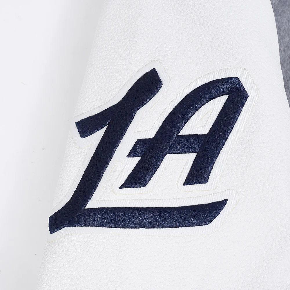 LOS ANGELES CLIPPERS CLASSIC OLD ENGLISH MEN'S RIB WOOL VARSITY (HEATHER GREY/WHITE/MIDNIGHT NAVY) - Image 8