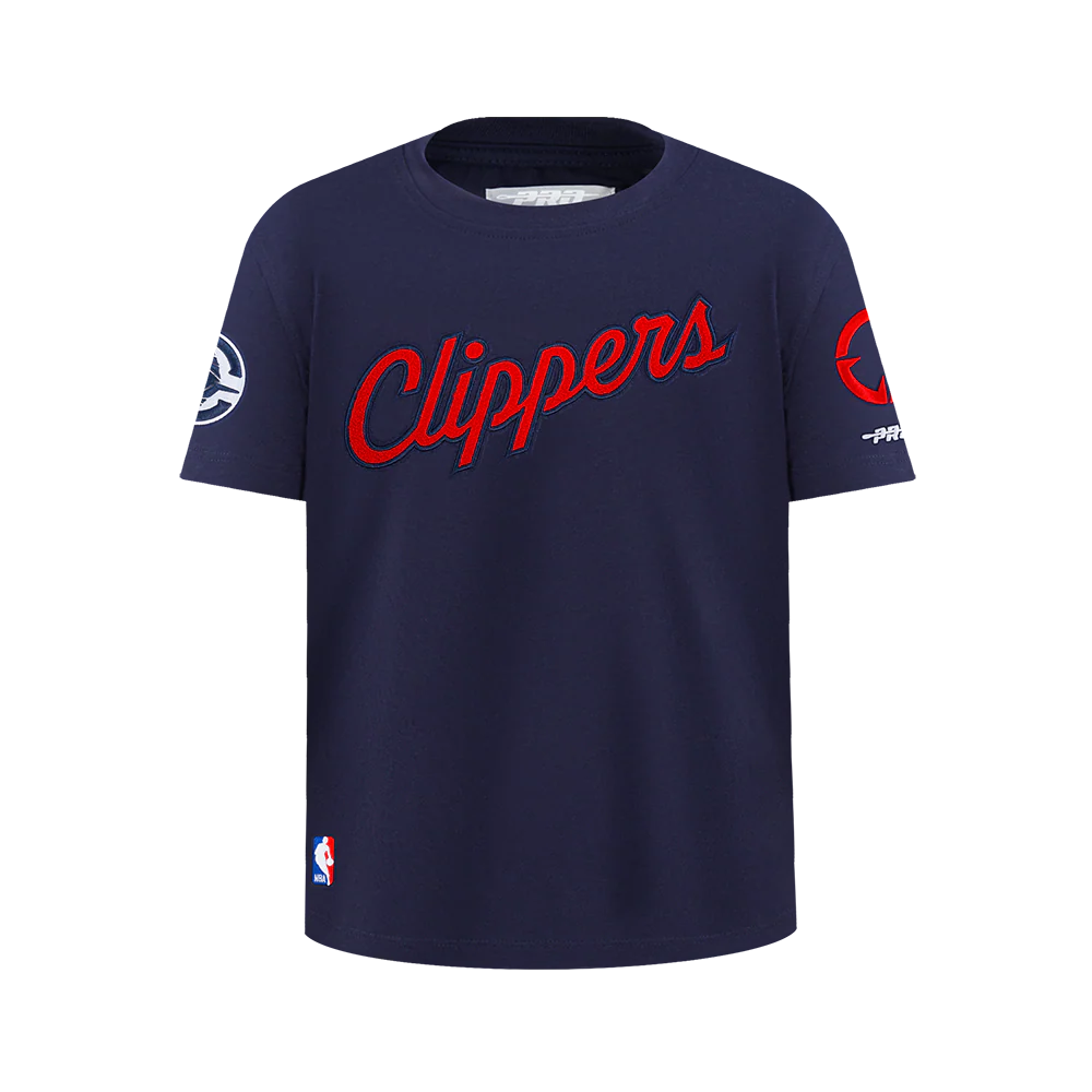 NBA LOS ANGELES CLIPPERS CLASSIC BIG BOY'S SJ TEE (MIDNIGHT NAVY)