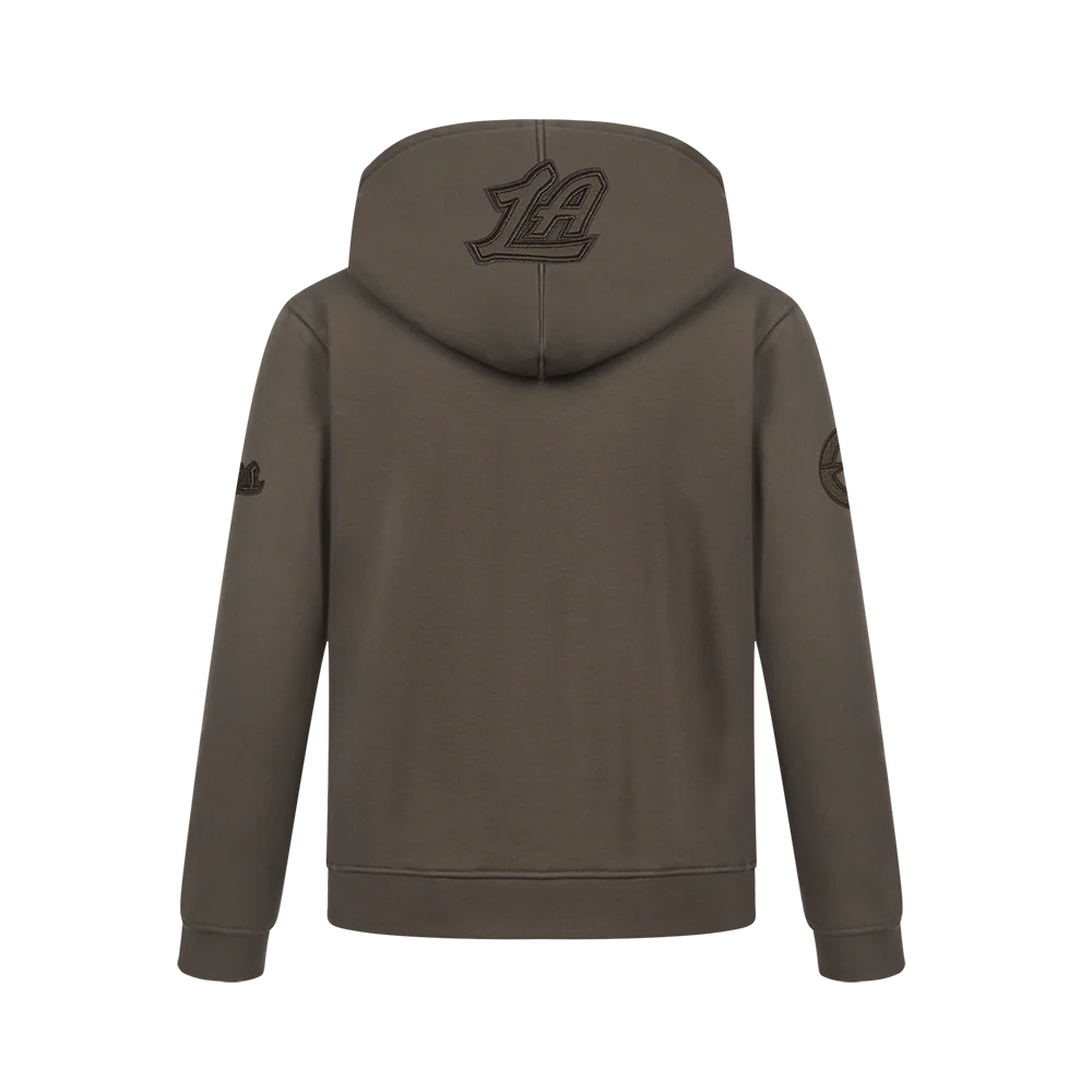 NBA LOS ANGELES CLIPPERS NEUTRAL BIG BOYS FLC PO HOODIE (DARK TAUPE) - Image 3