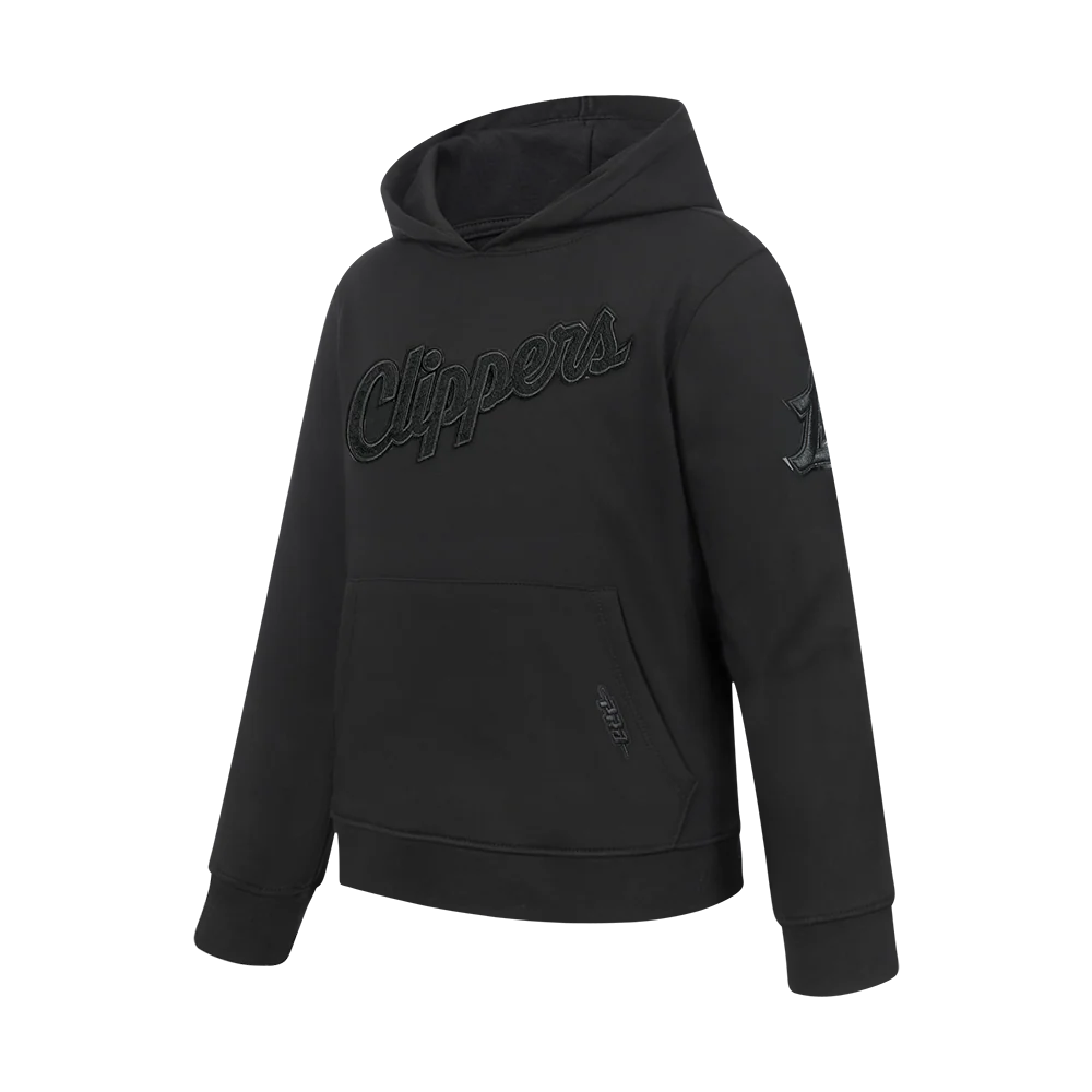 NBA LOS ANGELES CLIPPERS TRIPLE BLACK BIG BOYS FLC PO HOODIE (BLACK) - Image 2