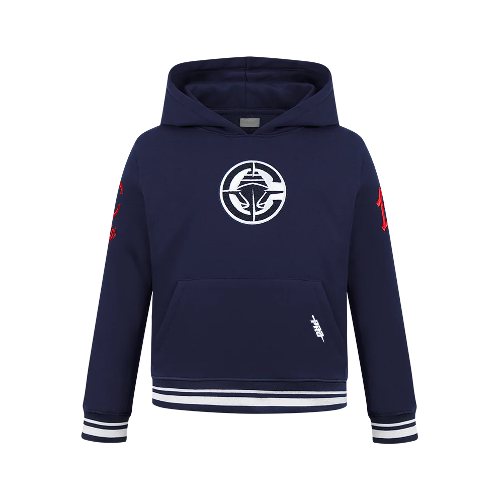 NBA LOS ANGELES CLIPPERS RETRO CLASSIC BIG BOYS RIB FLEECE PULLOVER HOODIE (MIDNIGHT NAVY)