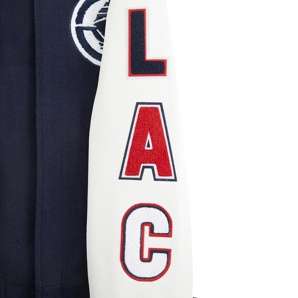 NBA LOS ANGELES CLIPPERS CLASSIC BIG BOYS WOOL VARSITY JACKET (MIDNIGHT NAVY/WHITE) - Image 4