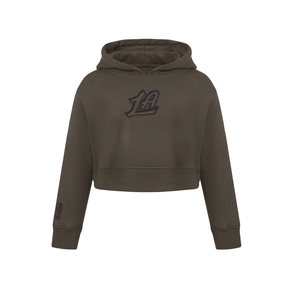 NBA LOS ANGELES CLIPPERS NEUTRAL BIG GIRLS FLC PO HOODIE (DARK TAUPE)