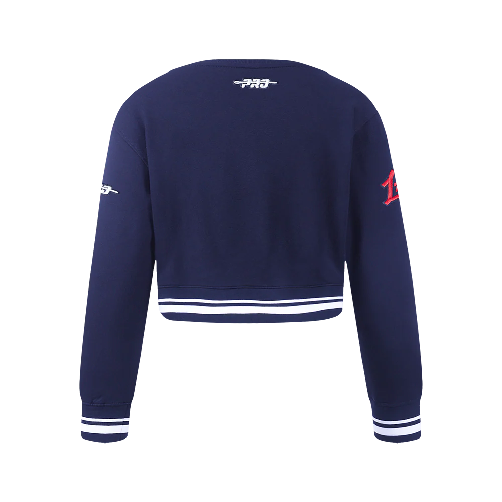NBA LOS ANGELES CLIPPERS RETRO CLASSIC BIG GIRLS RIB FLEECE CREWNECK (MIDNIGHT NAVY) - Image 3