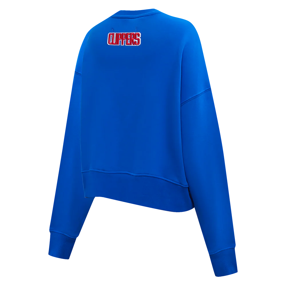 NBA LOS ANGELES CLIPPERS CLASSIC WOMEN'S CREWNECK (ROYAL BLUE) - Image 4