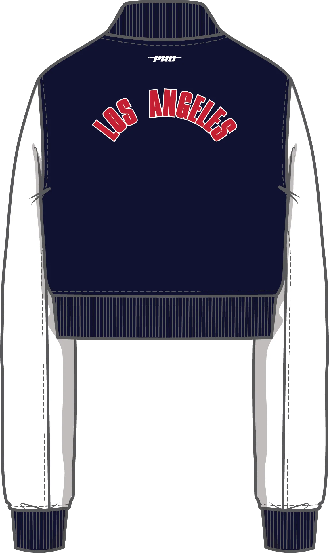 NBA LOS ANGELES CLIPPERS CLASSIC WOMEN'S WOOL VARSITY JACKET (MIDNIGHT NAVY/WHITE) - Image 10