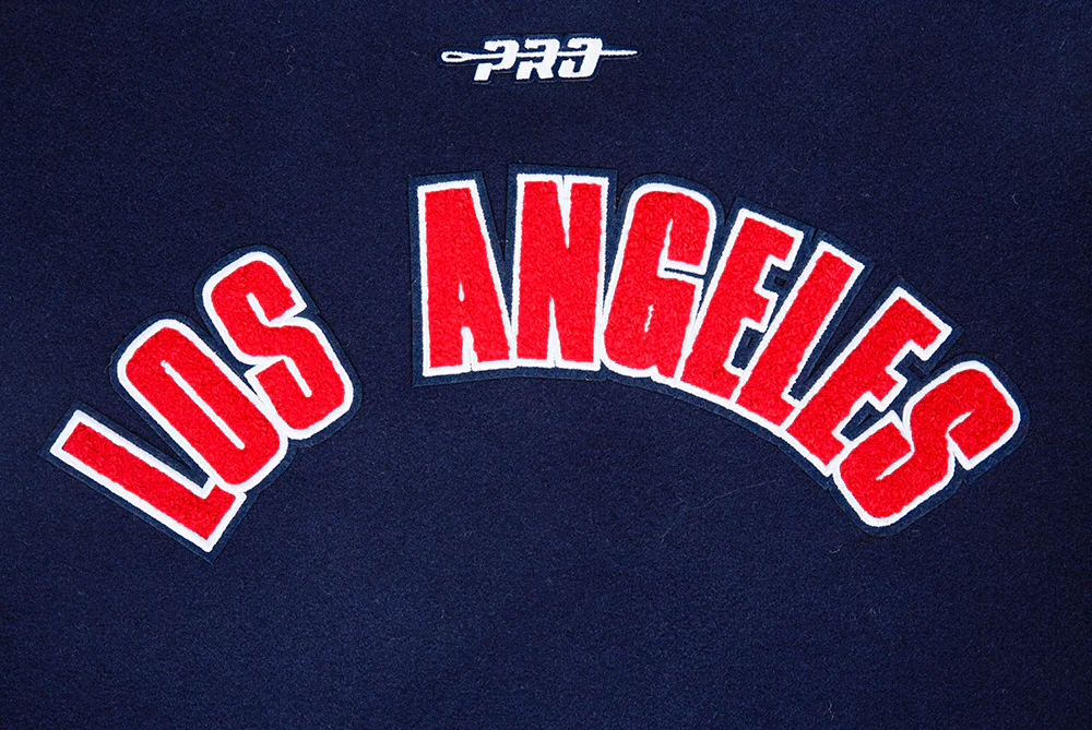 NBA LOS ANGELES CLIPPERS CLASSIC WOMEN'S WOOL VARSITY JACKET (MIDNIGHT NAVY/WHITE) - Image 8