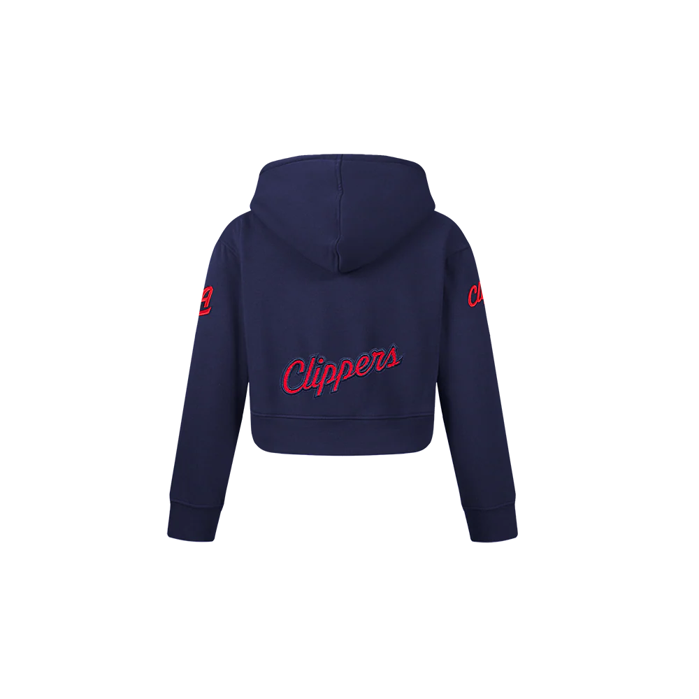 NBA LOS ANGELES CLIPPERS CLASSIC TODDLER GIRLS FLEECE FULL ZIP HOODIE (MIDNIGHT NAVY) - Image 3