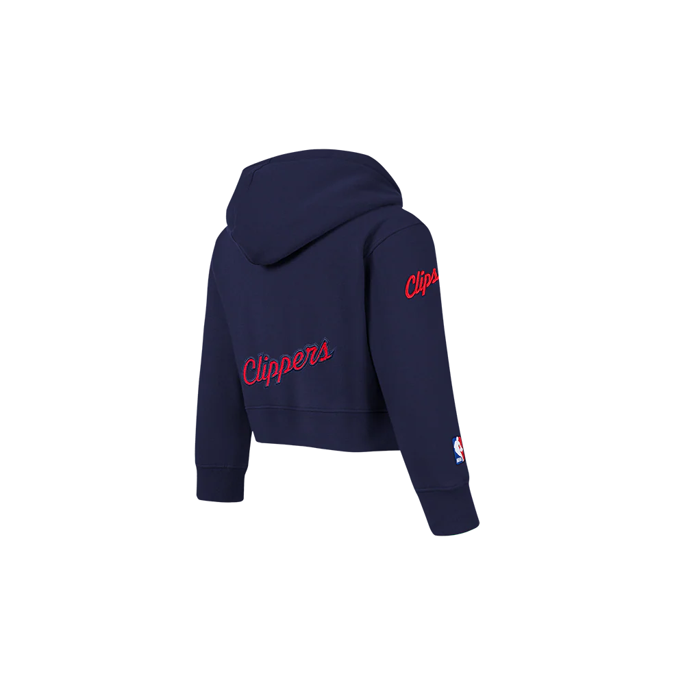 NBA LOS ANGELES CLIPPERS CLASSIC TODDLER GIRLS FLEECE FULL ZIP HOODIE (MIDNIGHT NAVY) - Image 4