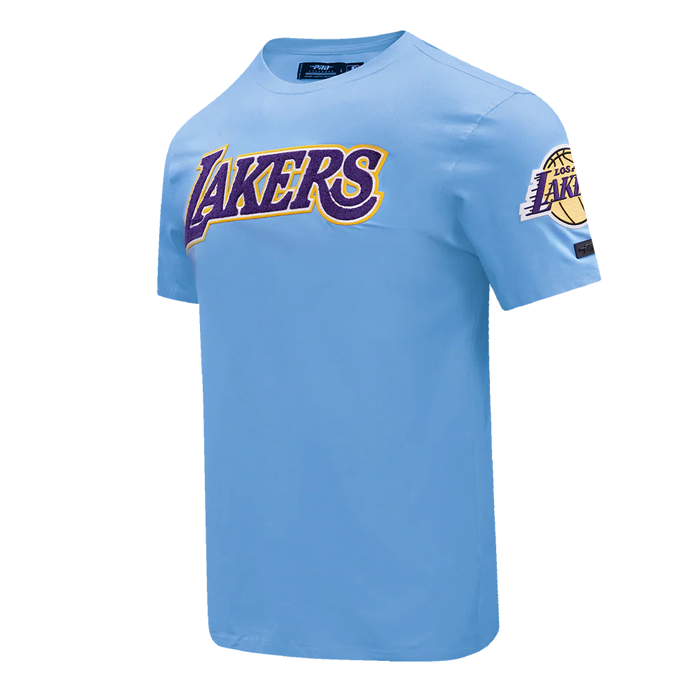 NBA LOS ANGELES LAKERS CLASSIC CHENILLE MEN'S TEE (UNIVERSITY BLUE) - Image 2