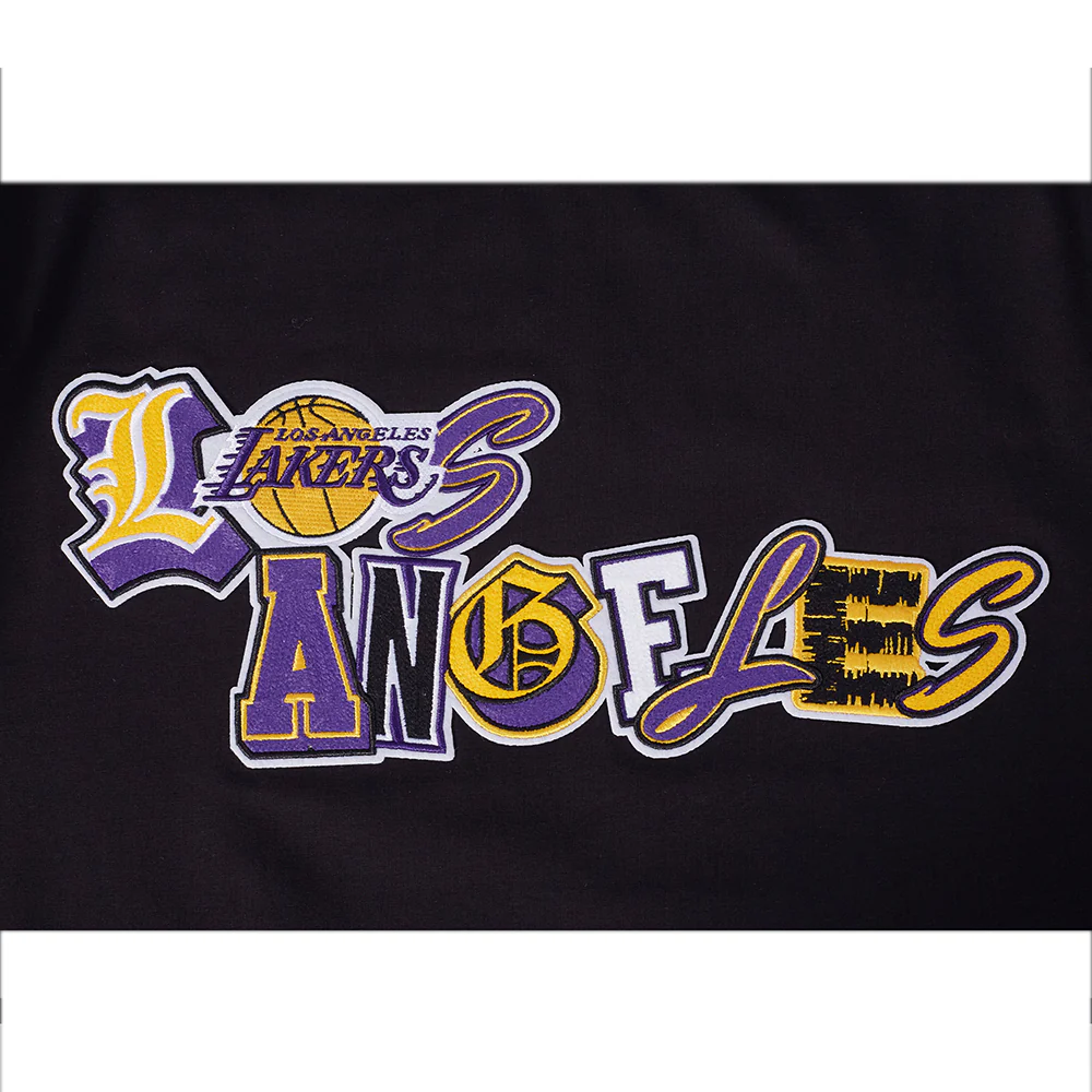 NBA LOS ANGELES LAKERS CITY RANSOM MEN'S SINGLE JERSEY TEE (BLACK) - Image 5