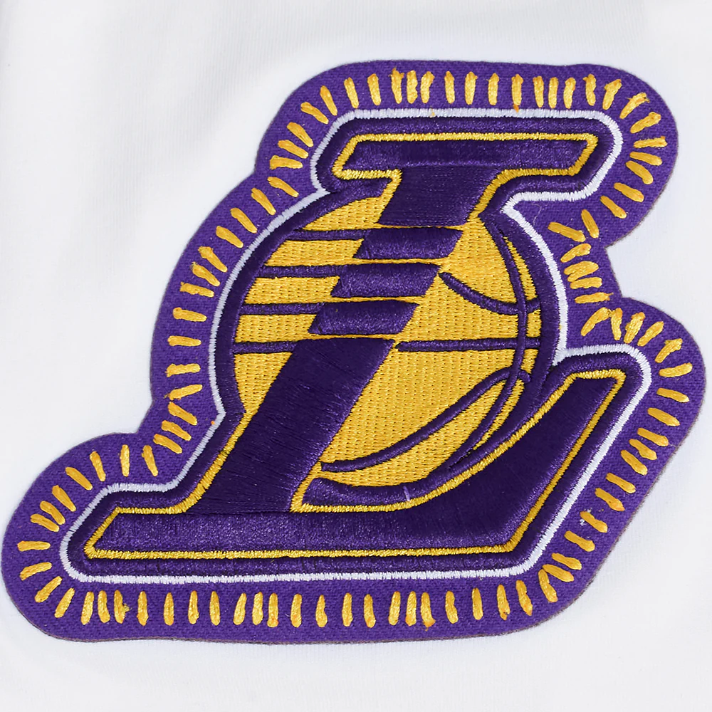 NBA LOS ANGELES LAKERS DIY PICK STITCH MEN'S SINGLE JERSEY TEE (WHITE) - Image 6