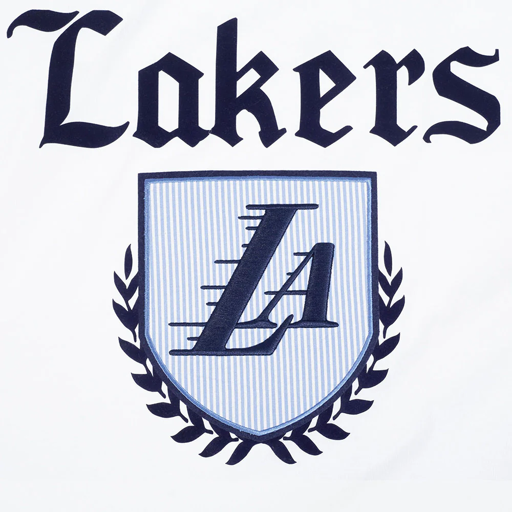NBA LOS ANGELES LAKERS COUNTRY CLUB MEN'S COTTON JERSEY DROP SHOULDER TEE (WHITE) - Image 5