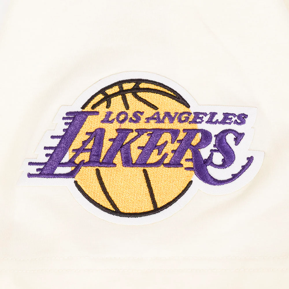 NBA LOS ANGELES LAKERS ECHO LOGO MEN'S SINGLE JERSEY TEE (EGGSHELL) - Image 6