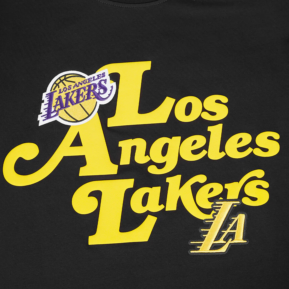 NBA LOS ANGELES LAKERS SOUVENIR MEN'S SINGLE JERSEY TEE (BLACK) - Image 9