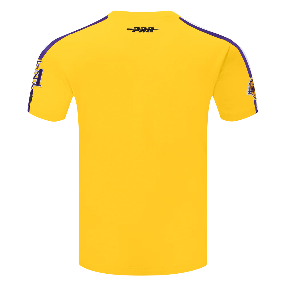 NBA LOS ANGELES LAKERS LUKA DONCIC #77 CLASSIC PNN MEN'S SJ TAPING T (YELLOW/PURPLE) - Image 3