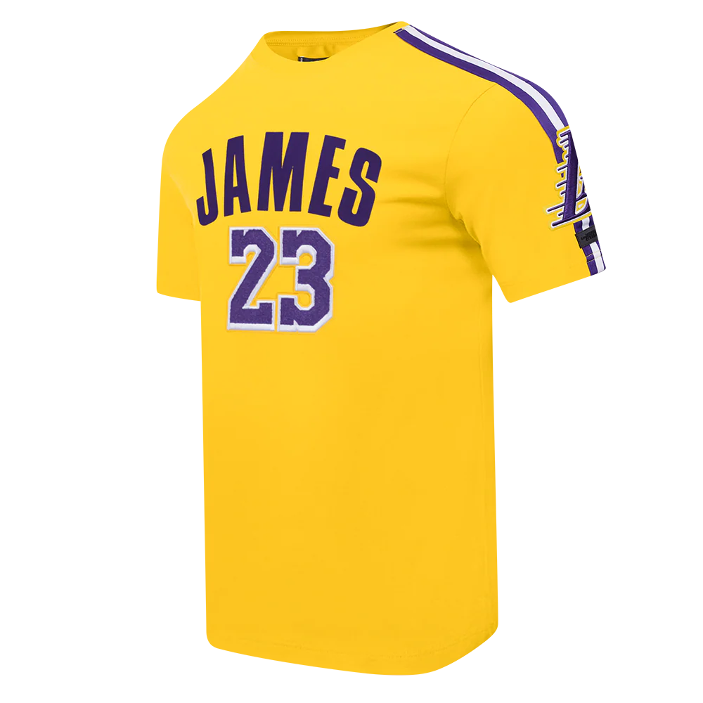 NBA LOS ANGELES LAKERS LEBRON JAMES #23 CLASSIC PNN MEN'S SJ TAPING (YELLOW/PURPLE) - Image 2