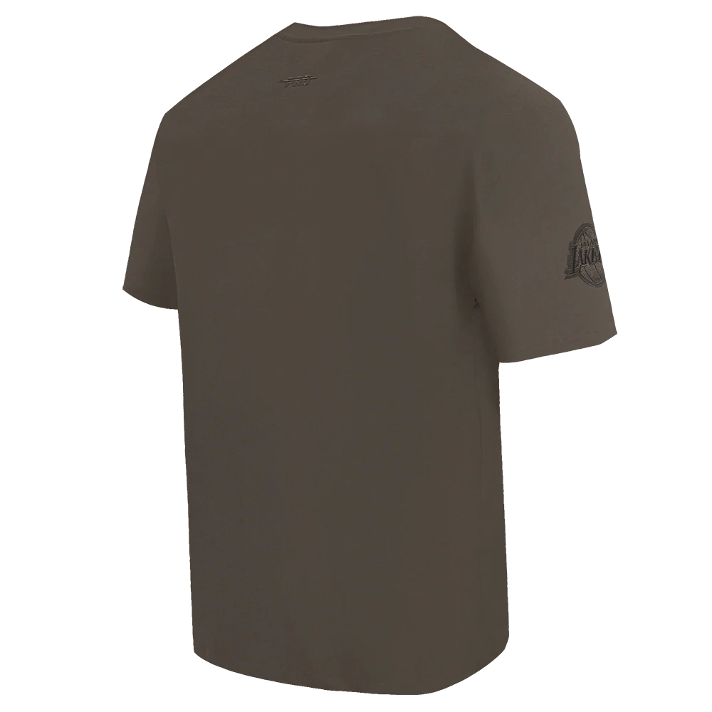 NBA LOS ANGELES LAKERS NEUTRAL MEN'S DROP SHOULDER TEE (DARK TAUPE) - Image 4