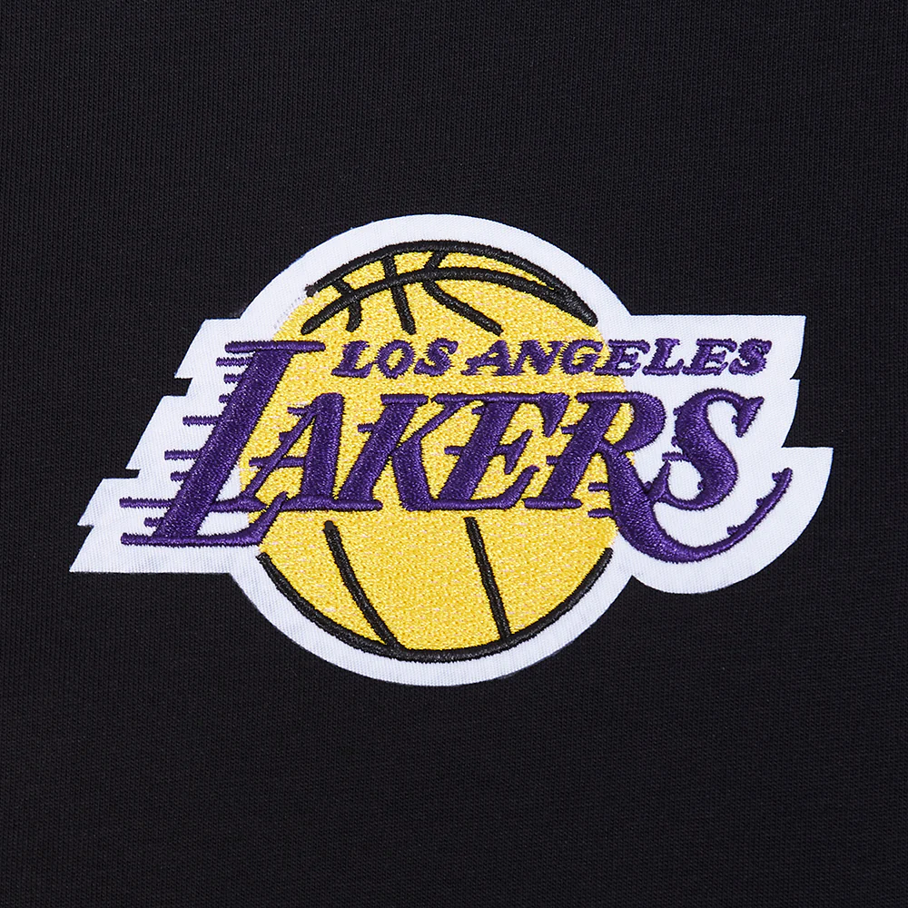 NBA LOS ANGELES LAKERS LIVING LARGE MEN'S DROP SHOULDER LS TEE (BLACK) - Image 5