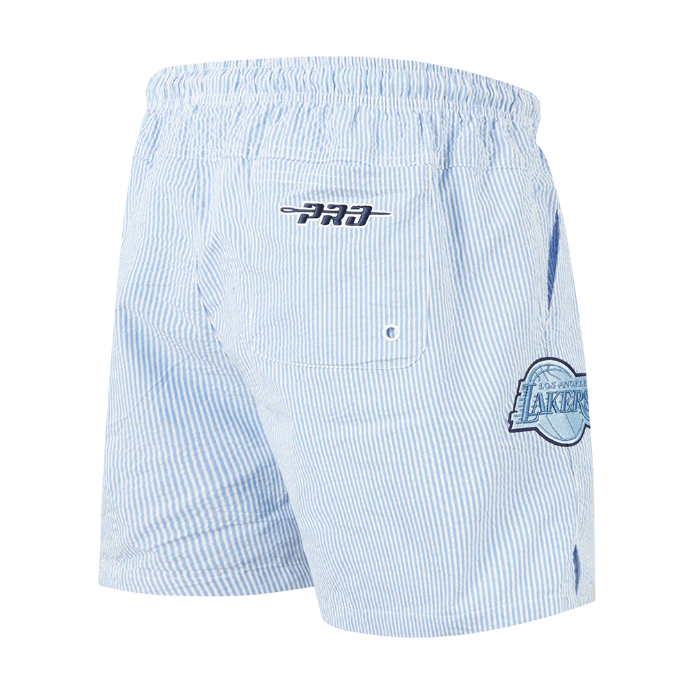 NBA LOS ANGELES LAKERS COUNTRY CLUB MEN'S SEERSUCKER SHORT (SEERSUCKER BLUE) - Image 3
