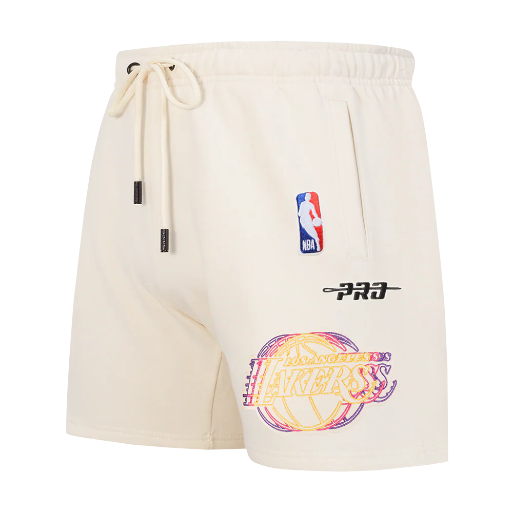 NBA LOS ANGELES LAKERS ECHO LOGO MEN'S FLEECE SHORT (EGGSHELL)