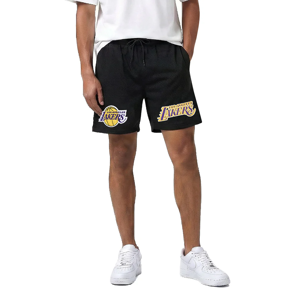 NBA LOS ANGELES LAKERS SOUVENIR MEN'S MESH SHORT (BLACK) - Image 2