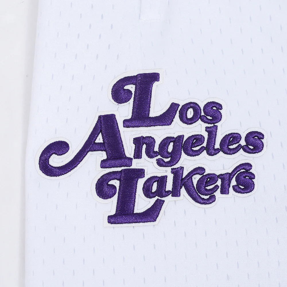 NBA LOS ANGELES LAKERS SOUVENIR MEN'S MESH SHORT (WHITE) - Image 11
