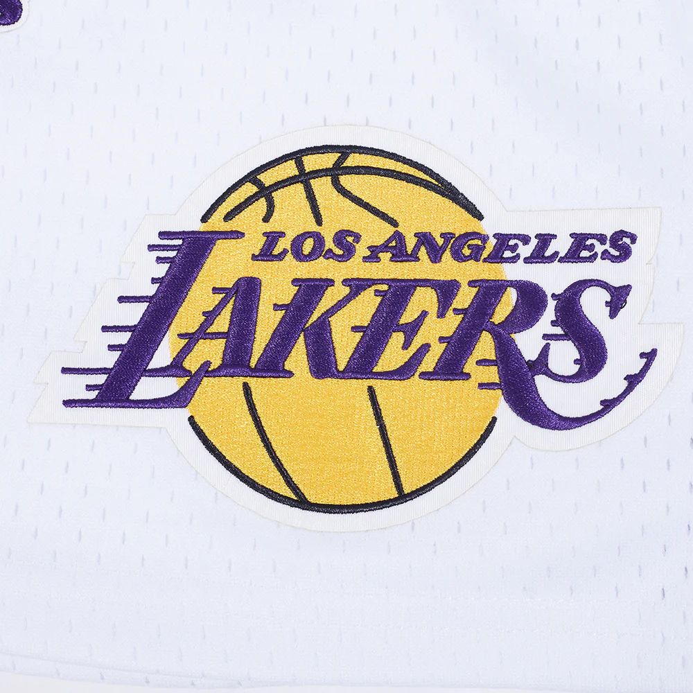 NBA LOS ANGELES LAKERS SOUVENIR MEN'S MESH SHORT (WHITE) - Image 13