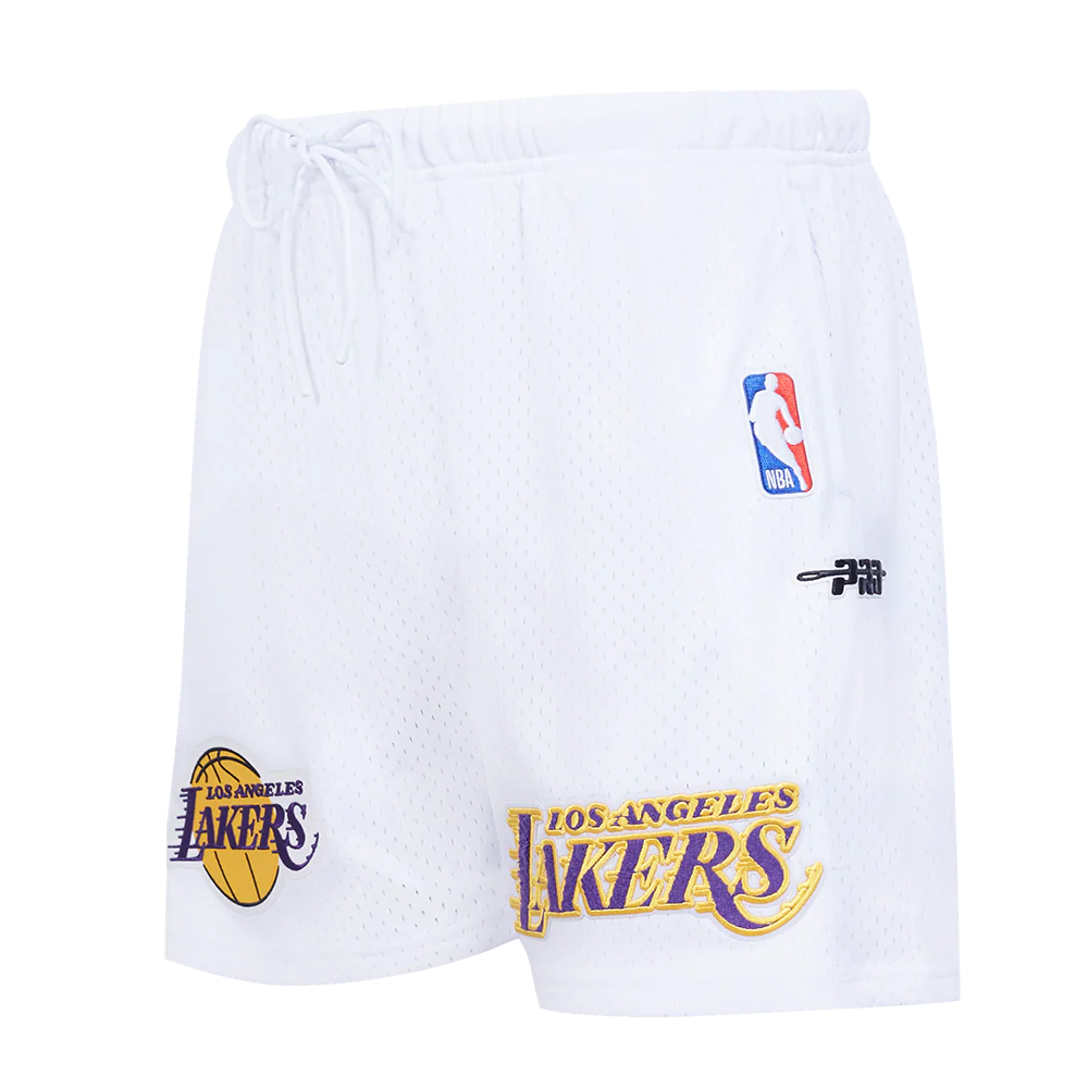 NBA LOS ANGELES LAKERS SOUVENIR MEN'S MESH SHORT (WHITE) - Image 5