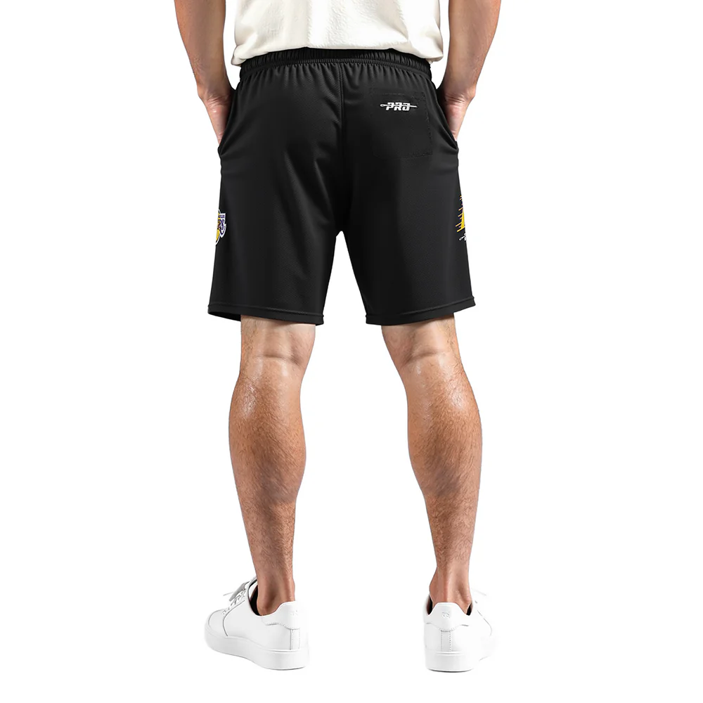 NBA LOS ANGELES LAKERS LEBRON JAMES #23 CLASSIC MESH PNN MEN'S MESH SHORT (BLACK) - Image 3