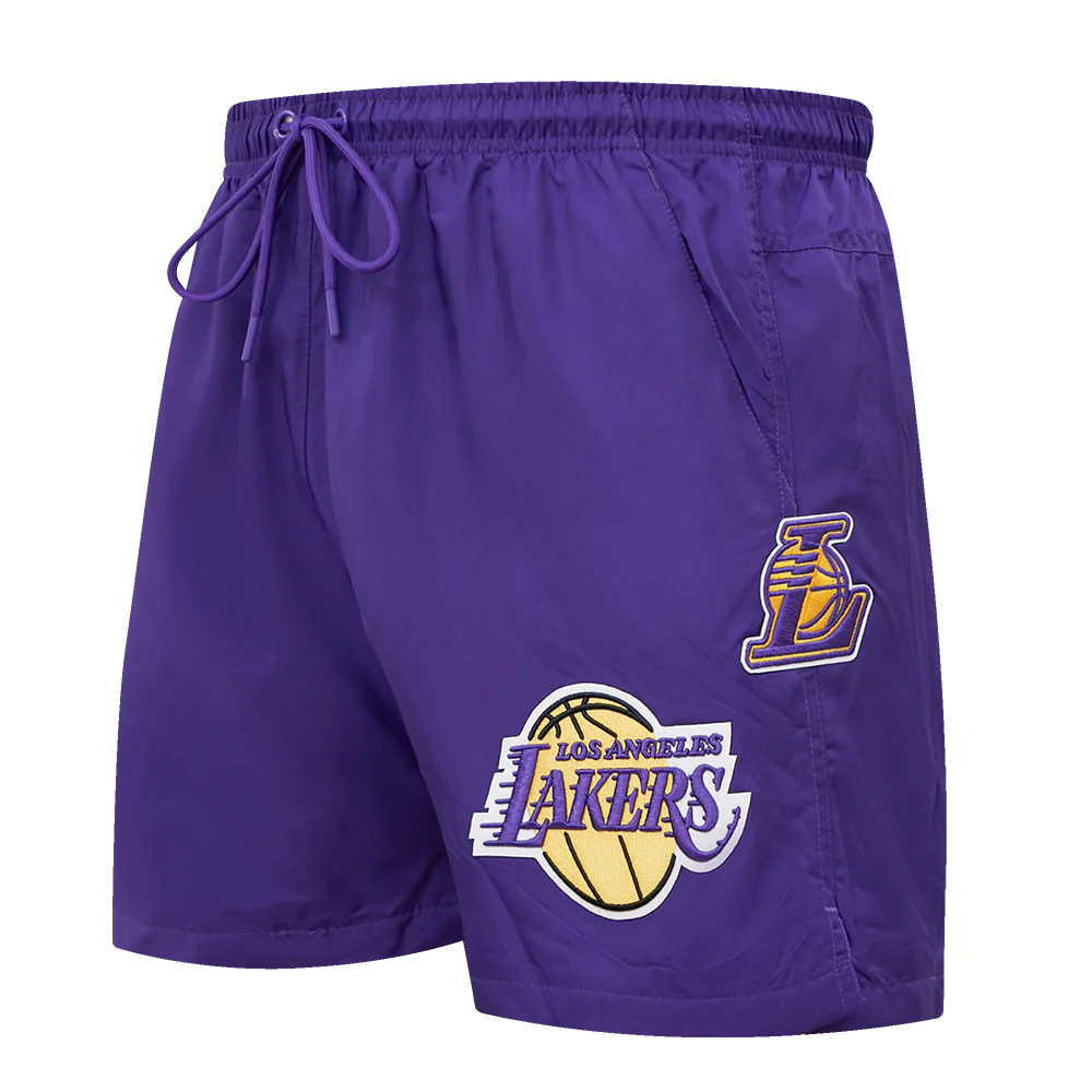 NBA LOS ANGELES LAKERS CLASSIC MEN'S WOVEN SHORT (PURPLE) - Image 3